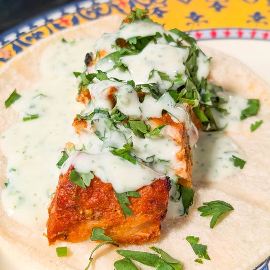 Citrus-Charred Fish Tacos with Lemon Starburst Pineapple Crema